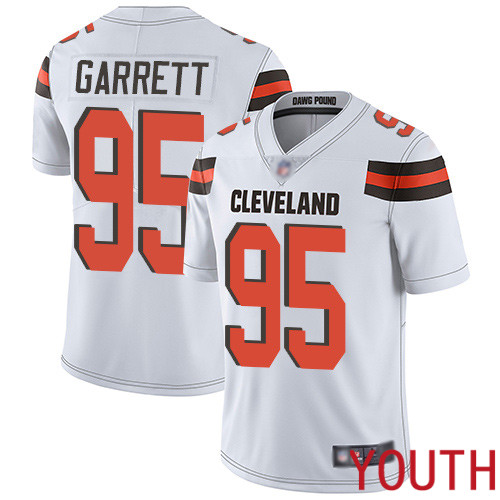 Cleveland Browns Myles Garrett Youth White Limited Jersey 95 NFL Football Road Vapor Untouchable
